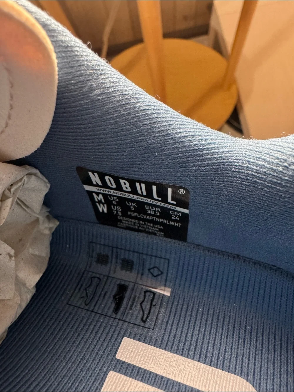 NOBULL White Mesh Sneakers with Terracotta Outsole